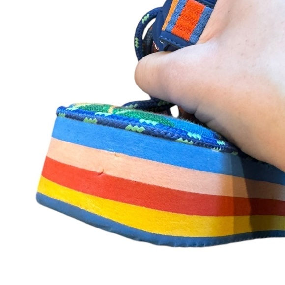 FARM RIO‎ Blue Macaw Platform Sandal 11 - Picture 7 of 7